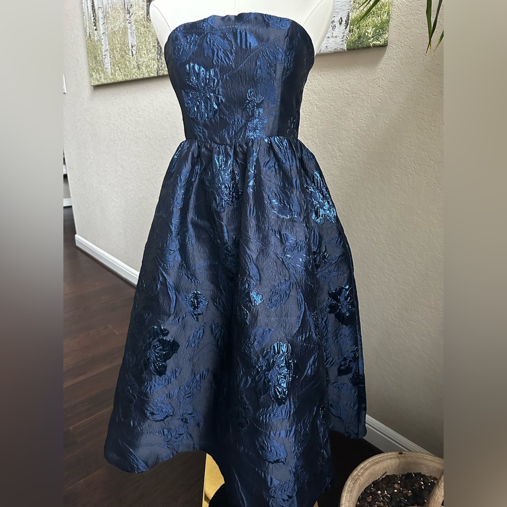 NWOT Sia Night Gaze Brocade Strapless Midi Dress | Floral Bea NYC | small